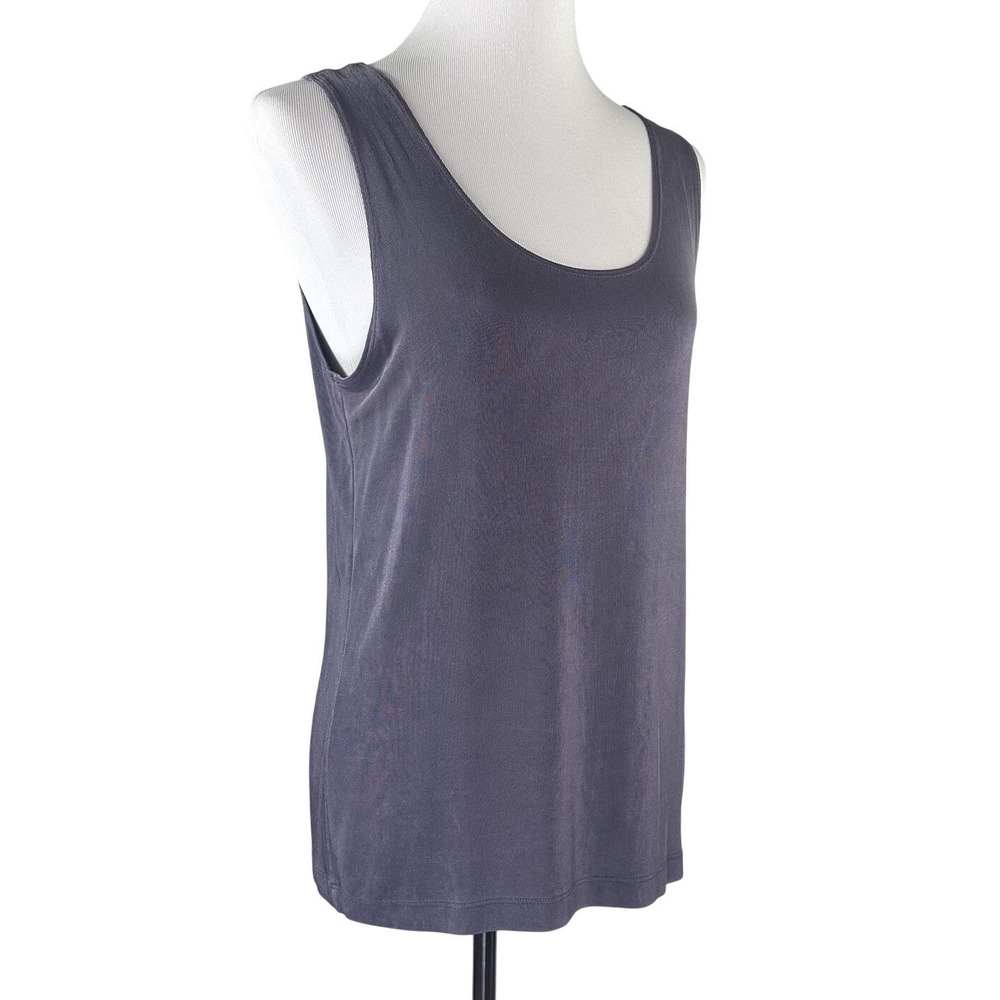 Chico's Travelers Tank Top Shirt Purple Travel Stretch Sleeveless Women's 2 US L